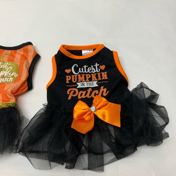 Cat  Dog Dress Costume  Halloween  Cutest Pumpkin In Patch Dress  Lot  2 - Picture 3 of 11